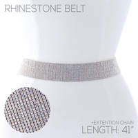 18 LINE RHINESTONE BELT-41INCH